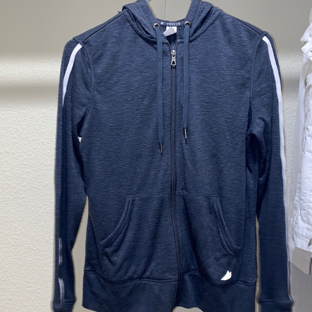 Navy blue athletic jacket